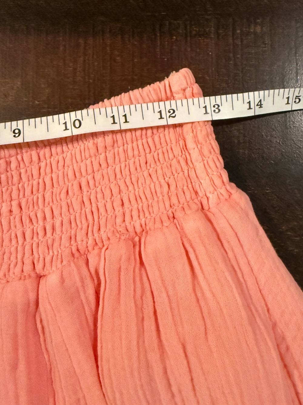 American Eagle High Waisted Smocked Cotton Gauze Maxi Skirt Pink Medium - Picture 6 of 10